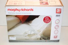 BOXED MORPHY RICHARDS WASHABLE HEATED UNDER BLANKET RRP £19.99Condition ReportAppraisal Available on