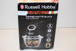 BOXED RUSSELL HOBBS DESIRE MATTE BLACK MINI CHOPPER Condition ReportAppraisal Available on