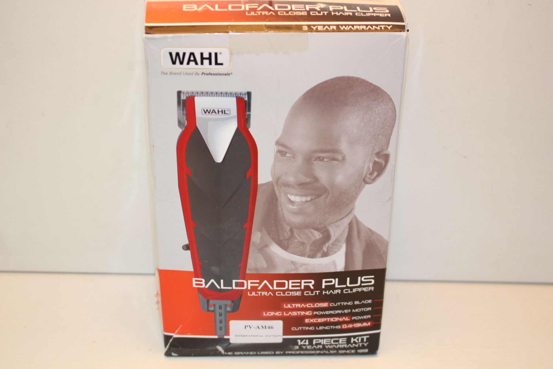 BOXED WAHL BALD FADER PLUS ULTRA CLOSE CUT HAIR CLIPPER RRP £40.00Condition ReportAppraisal