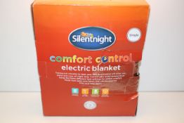 BOXED SILENT NIGHT COMFORT CONTROL ELECTRIC BLANKET SING RRP £29.99Condition ReportAppraisal