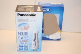 2X BOXED ASSORT6ED ITEMS TO INCLUDE PANASONIC RECHARGEABLE ORAL IRRIGATOR & ORAL B AQUACARE 4