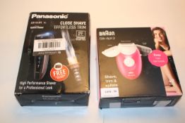 2X BOXED ASSORTED ITEMS TO INCLUDE BRAUN SILK EPIL 3 & PANASONIC ES-LL21-K SHAVER (IMAGE DEPICTS