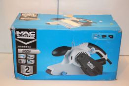 BOXED MAC ALLISTER 900W BELT SANDER MODEL: MSBS900 RRP £50.00Condition ReportAppraisal Available