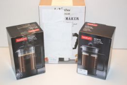 3X BOXED ASSORTED COFFEE MAKERS BY BODUM AND LE'XPRESSCondition ReportAppraisal Available on