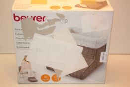 BOXED BEURER WELLBEING FOOT WARMER MODEL: FW 20 TAUPE COSY RRP £39.99Condition ReportAppraisal