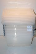 6X UNBOXED PLASTIC STORAGE BOXES WITH LIDS (IMAGE DEPICTS STOCK)Condition ReportAppraisal
