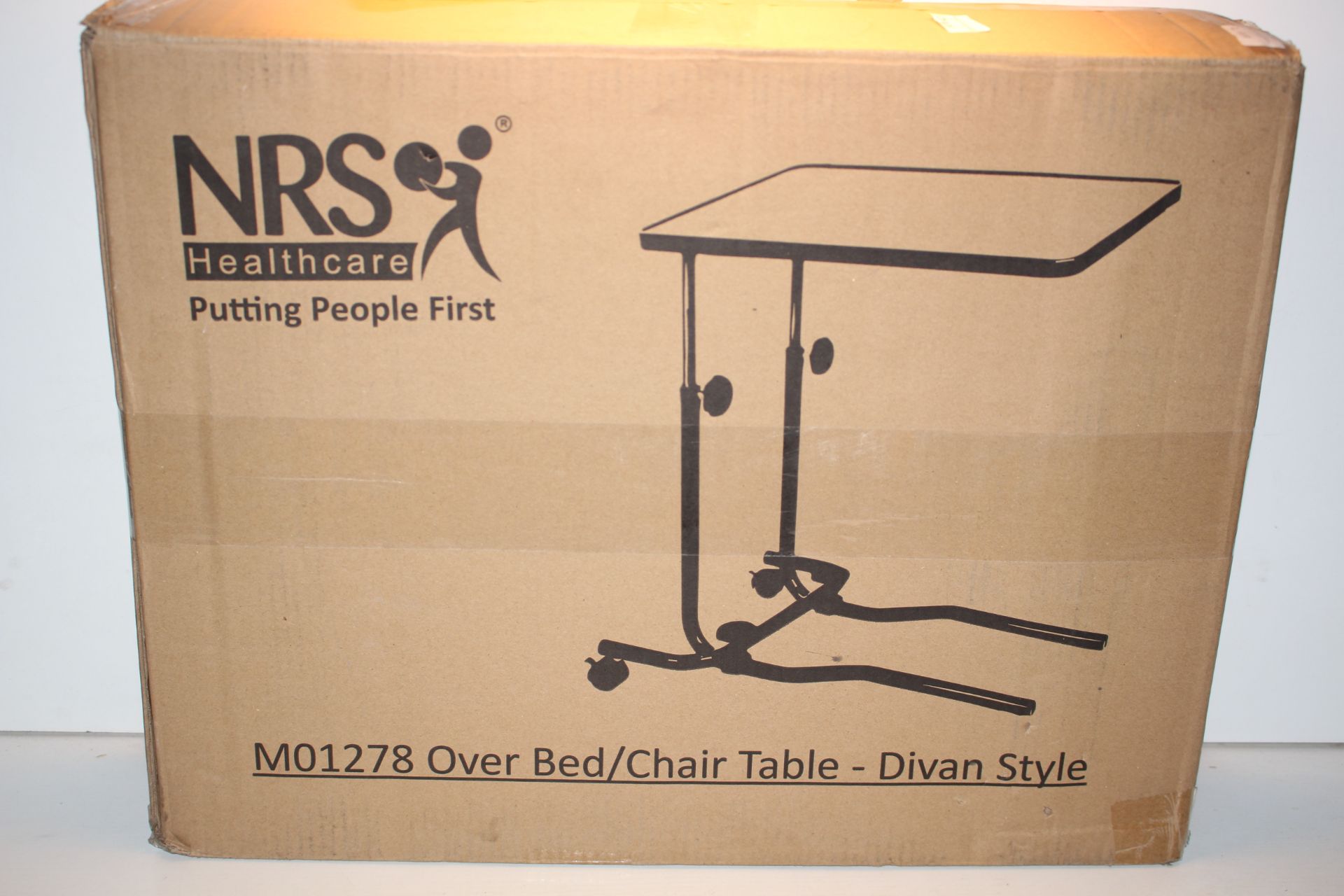 BOXED NRS HEALTHCARE OVERBED/CHAIR TABLE - DIVAN STYLE M01278 RRP £49.98Condition ReportAppraisal