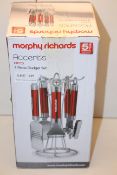 BOXED MORPHY RICHARDS ACCENTS RED 4 PIECE GADGET SET RRP £23.00Condition ReportAppraisal Available