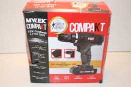 BOXED MYLEK COMPAKT 18V LITHIUM 18V CORDLESS LI-ION DRILL RRP £31.99Condition ReportAppraisal