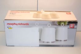 BOXED MORPHY RICHARDS DUNE SET OF 3 STORAGE CANISTERS IVORY CREAMCondition ReportAppraisal Available