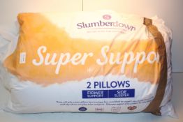 BAGGED SLUMBERDOWN SUPER SUPPORT 2 PILLOWS RRP £23.99Condition ReportAppraisal Available on Request-