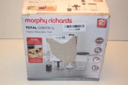 BOXED MORPHY RICHARDS TOTAL CONTROL HAND BLENDER SET RRP £23.00Condition ReportAppraisal Available