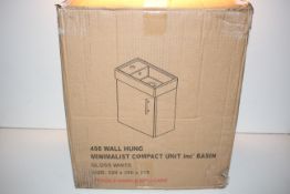 BOXED 400 WALL HUNG MINIMALIST UNIT INC BASIN Condition ReportAppraisal Available on Request- All