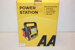 BOXED AA POWERSTATION INCLUDES JUMP STARTER AIR COMPRESSOR INTERNAL LED LIGHT FLEXIBLE AIR