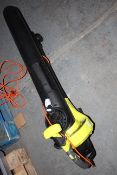 UNBOXED RYOBI ELECTRIC BLOWER/VAC MODEL: RBV3000CESV RRP £83.98Condition ReportAppraisal Available