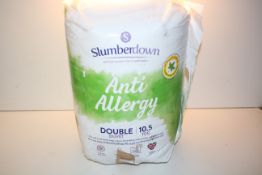 BAGGED SLUMBERDOWN ANTI ALLERGY DOUBLE DUVET 10.5TOG RRP £23.89Condition ReportAppraisal Available