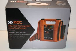 BOXED RAC 400 AMP RECHARGEABLE JUMP START SYSTEM RRP £35.99Condition ReportAppraisal Available on