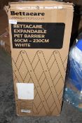 BOXED BETTACARE EXPANDABLE PET BARRIER 60CM-230CM WHITECondition ReportAppraisal Available on