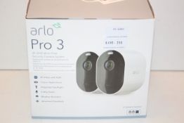 BOXED ARLO PRO 3 2K QHD WIRE-FREE SECURITY CAMERA SYSTEM RRP £477.00Condition ReportAppraisal