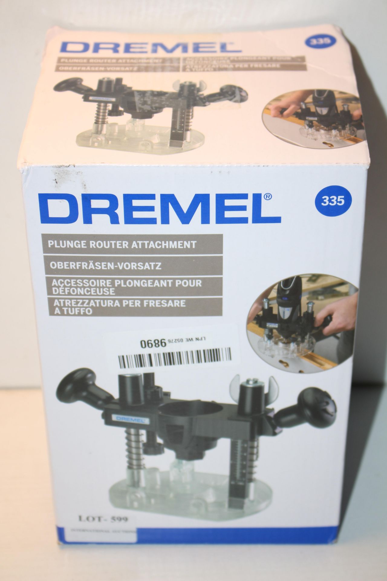 BOXED DREMMEL 335 PLUNGE ROUTER ATTACHMENT Condition ReportAppraisal Available on Request- All Items