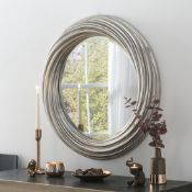 BOXED SILVER SWIRL FRAMED MIRROR RRP £180.00 (AS SEEN IN WAYFAIR)Condition ReportAppraisal Available