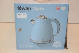 BOXED SWAN RETRO 1.5LITRE BLUE JUG KETTLE Condition ReportAppraisal Available on Request- All