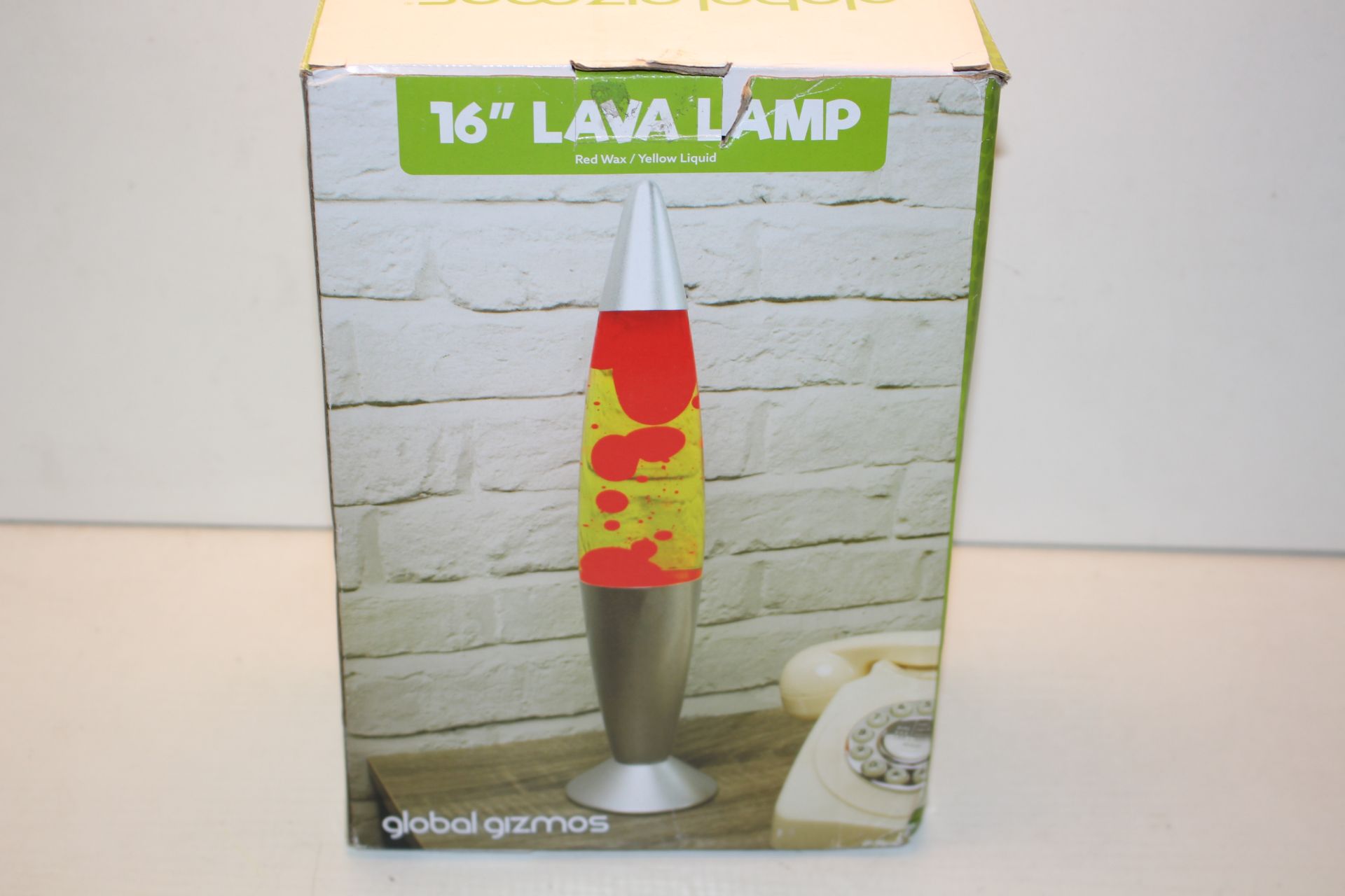 BOXED GLOBAL GIZMOS 16" LAVA LAMP Condition ReportAppraisal Available on Request- All Items are