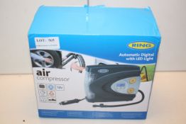 BOXED RING AIR COMPRESSOR AUTOMATIC DIGITAL WITH LED LIGHT 12V RRP £44.99Condition ReportAppraisal