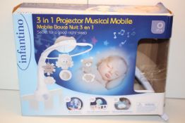 BOXED INFANTINO 3-IN-1 PROJECTOR MUSICAL MOBILE 0M+ RRP £34.99Condition ReportAppraisal Available on