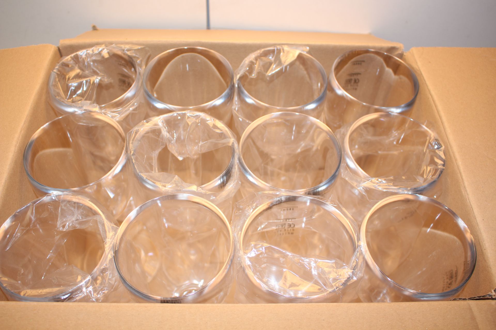 12X BOXED PLASTIC WINE GLASSES 250CLCondition ReportAppraisal Available on Request- All Items are