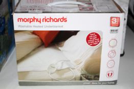 BOXED MORPHY RICHARDS WASHABLE HEATED UNDER BLANKET RRP £19.99Condition ReportAppraisal Available on