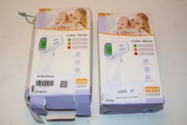 2X BOXED COLOUR ALARM INFRARED THERMOMETERSCondition ReportAppraisal Available on Request- All Items