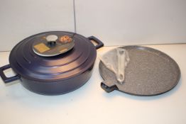 2X ASSORTED ITEMS TO INCLUDE MASTERCLASS CASSEROLE POT & OTHER (IMAGE DEPICTS STOCK)Condition