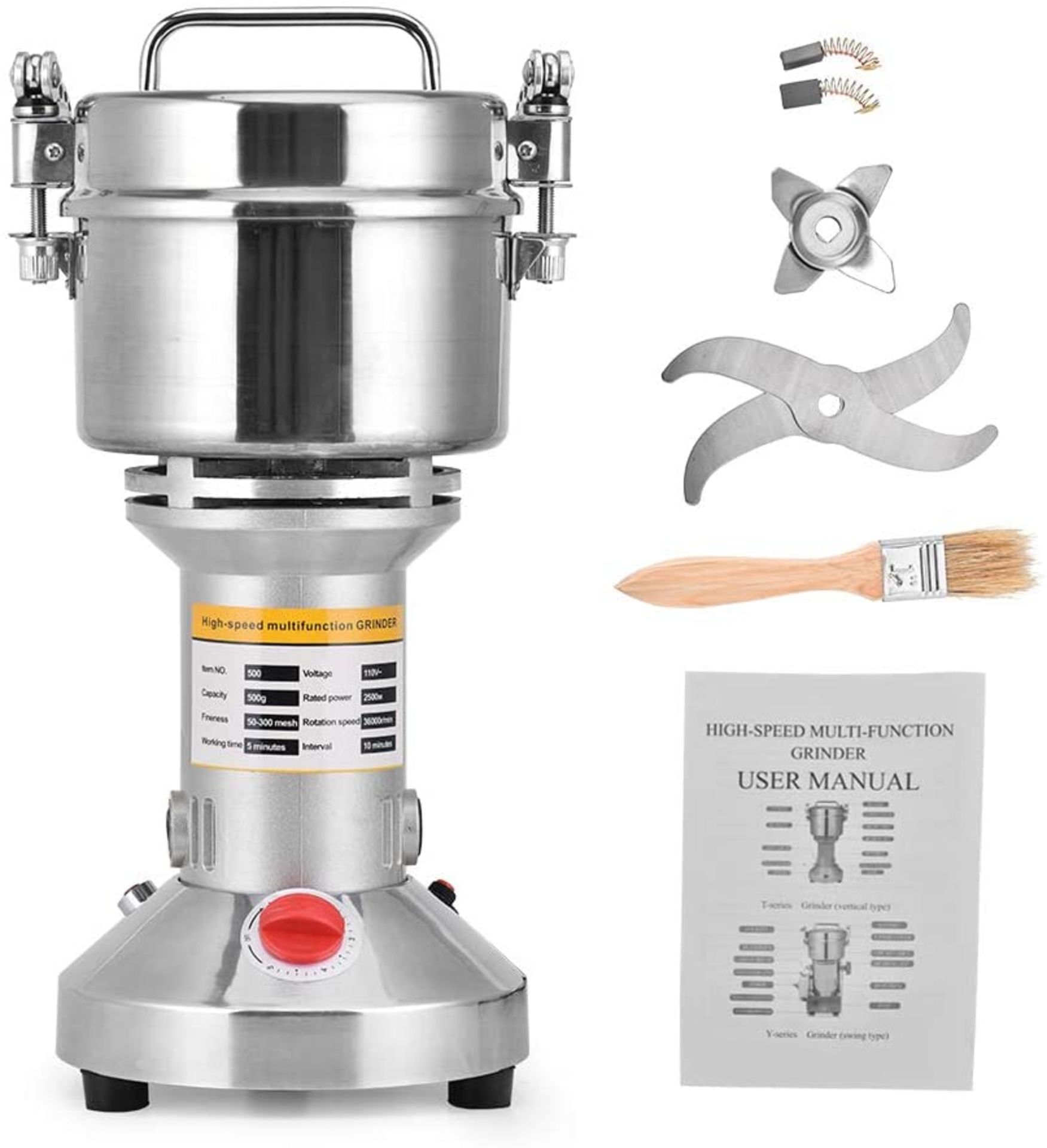 BOXED TOPQSC PORTABLE ELECTRIC CEREAL GRAIN GRINDER HIGH SPEED MULTIFUNCTION GRINDER RRP £99.