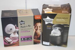 2X BOXED ASSORTED ITEMS TO INCLUDE TOMMEE TIPPEE SINGLE ELECTRIC BREAST PUMP & INSULATED BOTTLE BAGS