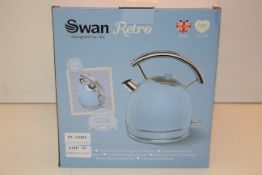 BOXED SWAN RETRO 1.5LITRE BLUE JUG KETTLE RRP £34.99Condition ReportAppraisal Available on