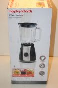 BOXED MORPHY RICHARDS TOTAL CONTROL GLASS TABLE BLENDER RRP £36.00Condition ReportAppraisal