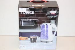 BOXED TOWER BLACK LED COLOUR CHANGING 1.7L KETTLE RRP £15.00Condition ReportAppraisal Available on