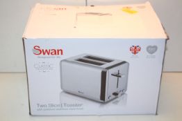 BOXED SWAN CLASSIC COLLECTION 2 SLICE TOASTER RRP £34.99Condition ReportAppraisal Available on