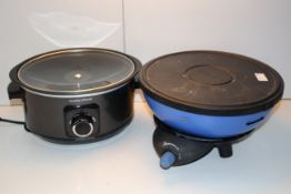 2X ASSORTED UNBOXED ITEMS TO INCLUDE MORPHY RICHARDS SLOW COOKER & CAMPINGAZ STOVE (IMAGE DEPICTS