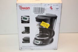 BOXED SWAN 750ML COFFEE MAKER WITH DIGITAL TIME RRP £37.89Condition ReportAppraisal Available on