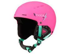 BOXED BOLLE QUIZ MATT PINK FLASH HELMET SIZE: 52-55CM RRP £44.99Condition ReportAppraisal