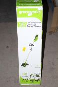 BOXED GREENWORKS STRING TRIMMER 40V BATTERY POWERED RRP £169.99Condition ReportAppraisal Available