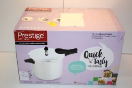 BOXED PRESTIGE 7.5LITRE SLEEK & SIMPLE STAINLESS STEEL PRESSURE COOKER RRP £59.99Condition