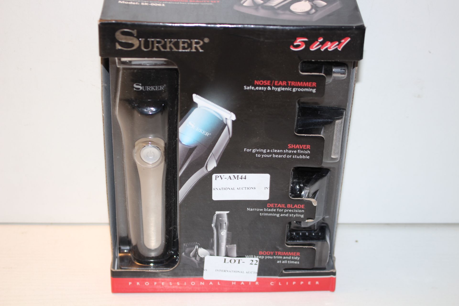 BOXED SURKER 5-IN-1 PROFESSIONAL HAIR CLIPPER RRP £39.99Condition ReportAppraisal Available on