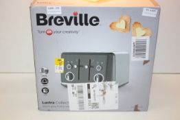 BOXED BREVILLE LUSTRA COLLECTION STORM GREY 4 SLICE TOASTER MODEL: VTT853 RRP £34.00Condition