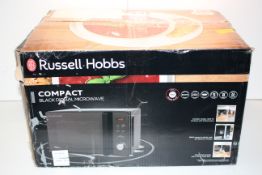 BOXED RUSSELL HOBBS COMPACT BLACK DIGITAL MICROWAVE Condition ReportAppraisal Available on