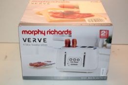BOXED MORPHY RICHARDS VERVE 4 SLICE TOASTER WHITE RRP £39.99Condition ReportAppraisal Available on