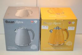 2X BOXED SWAN RETRO CORDLESS JUG KETTLES COMBINED RRP £60.00Condition ReportAppraisal Available on