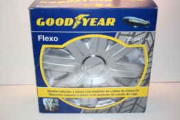 BOXED 35CM GOODYEAR WHEEL TRIMS RRP £26.99Condition ReportAppraisal Available on Request- All